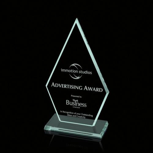 Corporate Awards - Award Shapes - Diamond Awards - Arrowhead Diamond Glass Award