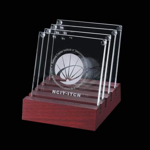 Corporate Recognition Gifts - Desk Accessories - Rockford Coaster - Set of 4