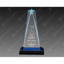 Blue Zenith Star Acrylic Award on Black Base