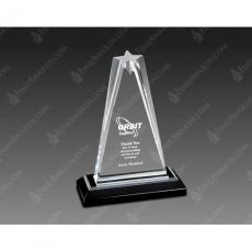 Employee Gifts - Clear Zenith Star Acrylic Award on Black Base