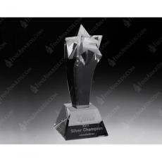 Employee Gifts - Clear Crystal Power Star Trophy