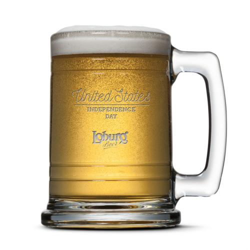 Corporate Recognition Gifts - Etched Barware - Chester Beer Stein - Deep Etch