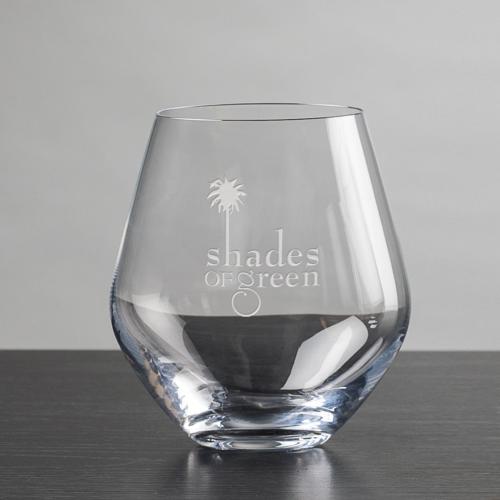 Corporate Recognition Gifts - Etched Barware - Graydon OTR/DOF - Deep Etch