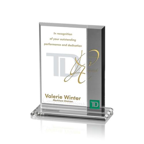 Corporate Awards - Claremont Grey Rectangle Crystal Award