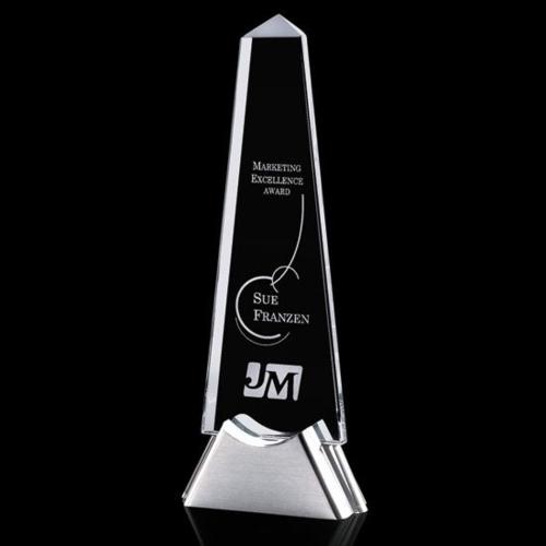 Corporate Awards - Crystal Awards - Metal and Crystal Awards - Melbourne Obelisk Crystal Award