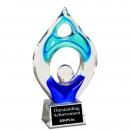Winner Clear & Blue Optical Crystal Award