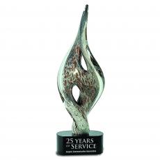 Employee Gifts - Multi Color Optical Crystal Spire Twist Award