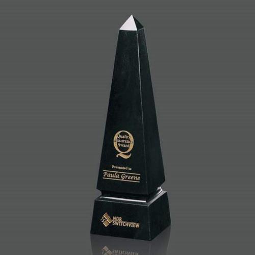Corporate Awards - Marble & Granite Corporate Awards - Marble Grooved Obelisk Stone Award