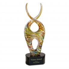 Employee Gifts - Multi Color Optical Crystal Twist Award