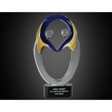 Employee Gifts - Together Multi Color Crystal Humanitarian Award