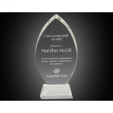 Employee Gifts - Clear Optical Crystal Oval Award