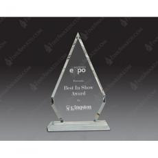 Employee Gifts - Clear Optical Crystal Diamond Pedestal Award