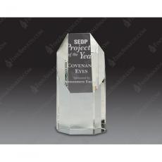 Employee Gifts - Clear Optical Crystal Octagon Tower