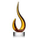 Amber Blaze Flame Art Glass Award