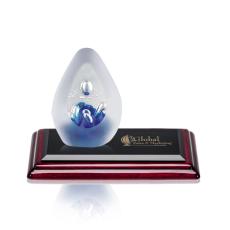 Employee Gifts - Galaxy Glass on Rosewood Base Award