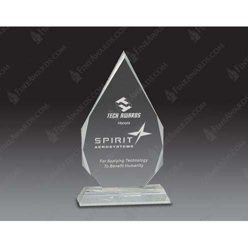 Corporate Awards - Crystal Awards - Crystal Diamond Awards - Clear Optical Crystal Diamond Pedestal Base