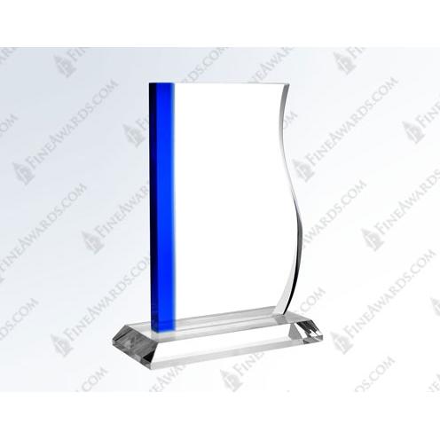 Corporate Awards - Service Awards - Clear & Blue Crystal Progress Award