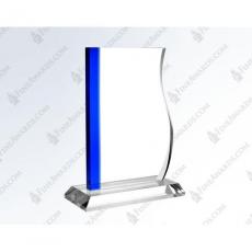 Employee Gifts - Clear & Blue Crystal Progress Award