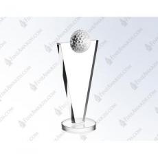 Employee Gifts - Clear Optical Crystal Success Golf Award