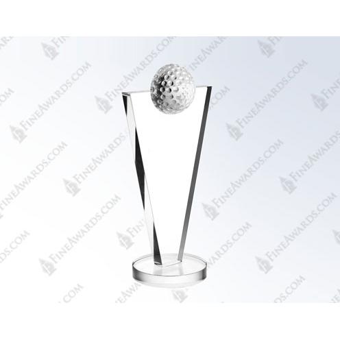 Corporate Awards - Sports Awards & Player Recognition Trophies - Clear Optical Crystal Success Golf Award