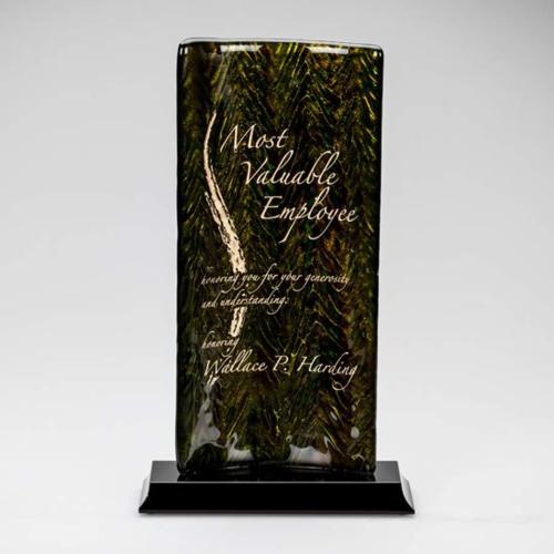 Corporate Awards - Glass Awards - Art Glass Awards - Cairn Rectangle Glass Award