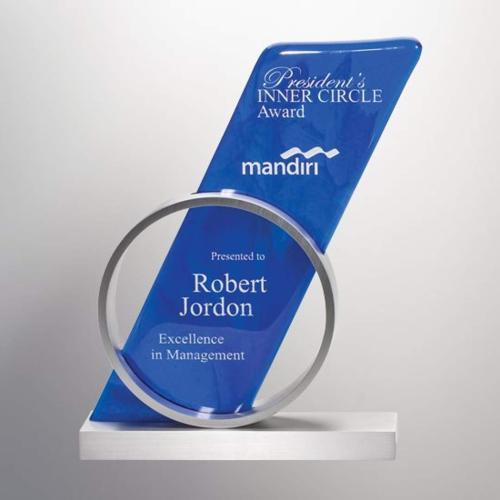 Corporate Awards - Glass Awards - Art Glass Awards - Convergance Circle Glass Award