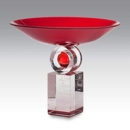 Corporate Awards - Glass Awards - Art Glass Awards - Reflections Cups & Bowl Glass Award