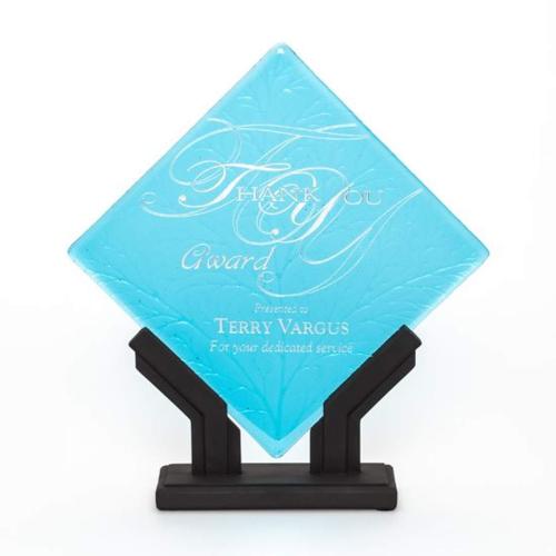 Corporate Awards - Glass Awards - Art Glass Awards - Elemental Diamond Glass Award