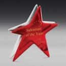 Ruby Star Art Glass Award