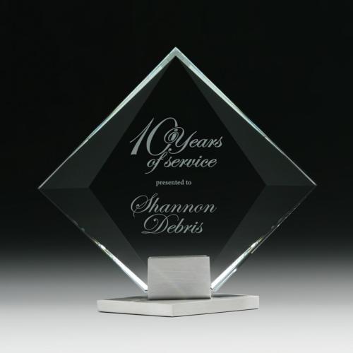 Corporate Awards - Diamond Solitaire Diamond Metal Award