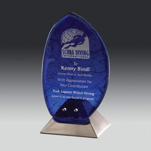 Corporate Awards - Glass Awards - Art Glass Awards - Flame Flame Glass Award