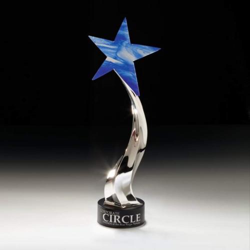 Corporate Awards - Glass Awards - Art Glass Awards - Blazing Star Glass Award