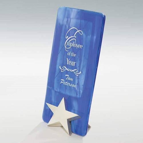 Corporate Awards - Glass Awards - Colored Glass Awards - Bright Star Art Glass Award