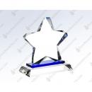 Optical Crystal Blue Twinkle Star Award