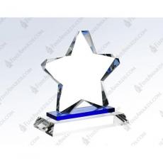 Employee Gifts - Optical Crystal Blue Twinkle Star Award