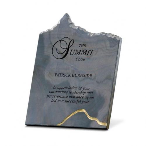 Corporate Awards - Marble, Granite & Stone Awards - Multi-Colored Slate Peak Plaque