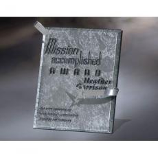 Employee Gifts - Ornamental Risk Taker Silver Leafing Plaque