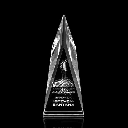 Corporate Awards - Crystal Awards - Salisbury Spire 3D Pyramid Crystal Award