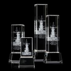 Employee Gifts - Robson 3D Clear on Base Obelisk Crystal Award