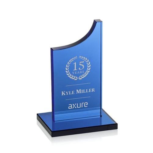 Corporate Awards - Berrattini Blue Peak Crystal Award
