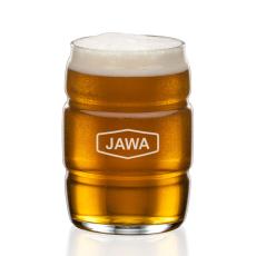 Employee Gifts - Barrel Beer Glass - Deep Etch 16oz