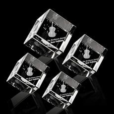Employee Gifts - Burrill Corner Cube 3D Crystal Award