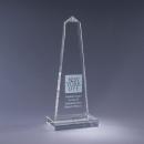 Clear Optical Crystal Obelisk Award