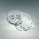 Celestial Clear Optical Crystal Round Etched Box