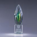 Elation Art Glass Award on Optical Crystal Base