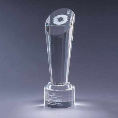 Corporate Awards - Crystal Awards - Clear Optical Crystal Focus Award