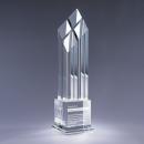Clear Optical Crystal Rhombus Tower Award