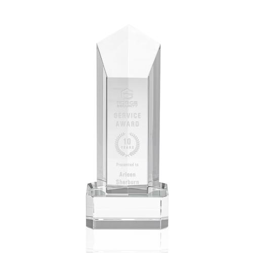 Corporate Awards - Jolanda Clear on Base Obelisk Crystal Award