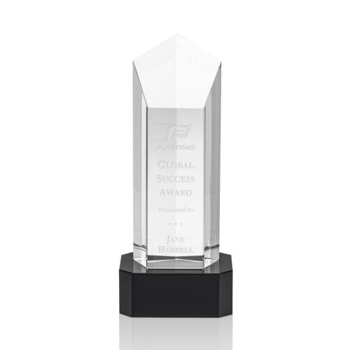 Corporate Awards - Jolanda Black on Base Obelisk Crystal Award