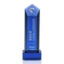 Jolanda Blue/Blue  on Base Obelisk Crystal Award